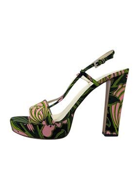 Prada x Holliday & Brown Vintage 2003 Tulip Platform Slingback Sandal 40 | 9.5